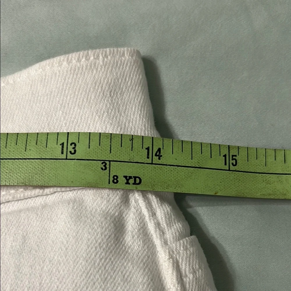 J. Crew White Jean Shorts High-Waisted Distressed